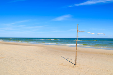 Beautiful sandy beach near Leba, Baltic Sea, Poland