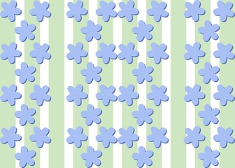 Seamless decorative flax flower bluish pattern