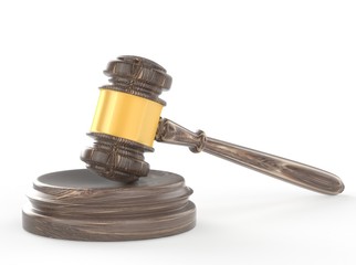 Gavel isolated on white background