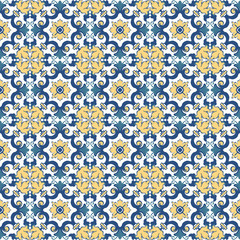 Vector ceramic tiles with seamless pattern