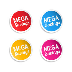 Mega Savings Stickers