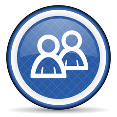 forum blue icon people sign
