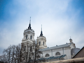 Fototapeta na wymiar White orthodox church