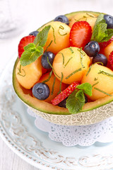 Fruit salad with melon