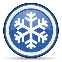 Obraz premium snow blue icon air conditioning sign