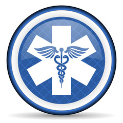 emergency blue icon hospital sign