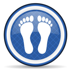 foot blue icon