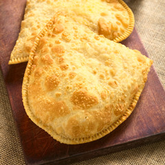 Bolivian Pastel deep-fried pastry filled with cheese