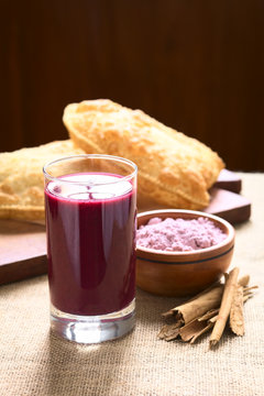 Traditional Bolivian Api, a purple corn beverage