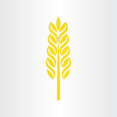 wheat grain stylized icon design