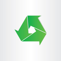 eco recycle symbol green arrows