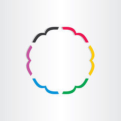 office books in circle icon