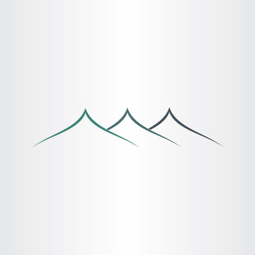 abstract stylyzed mountains icon