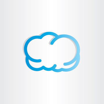 blue cloud icon design