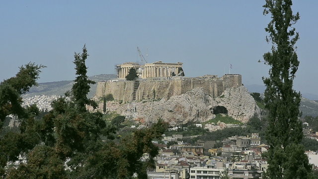 Greek Acropolis in the sunlight