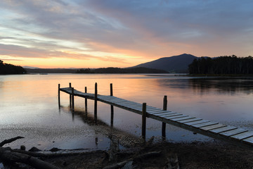 Little Timber Jetty on Wallaga Lake at Sunset