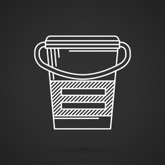 White line vector icon for meal replacement