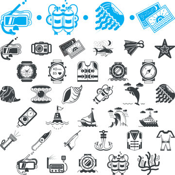 Nautical icons collection