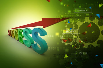 Business success graph