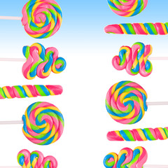 Fantasy sweet candy land with lollies