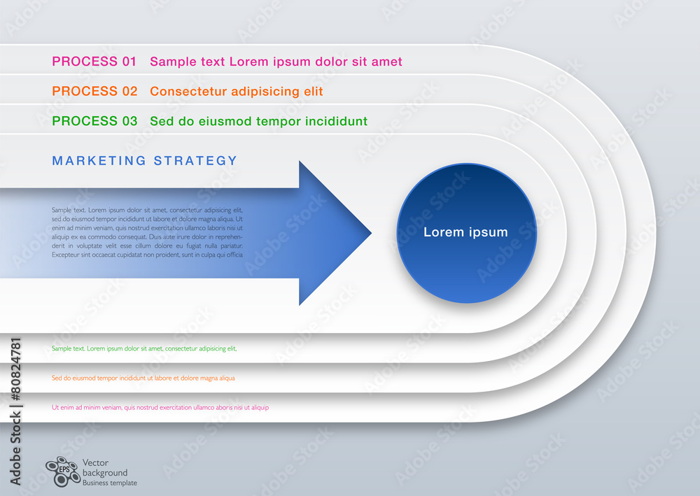Canvas Prints infographics vector background #3-sep process