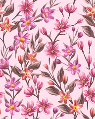 Obraz premium Floral seamless pattern