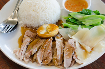 Rice with roast duck
