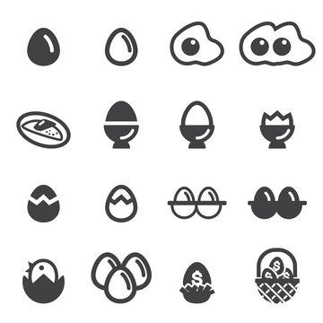 egg icon set