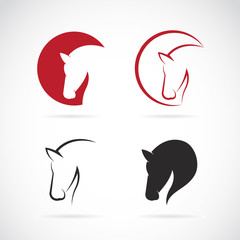Obraz premium Vector of horse design on a white background. Animal. 