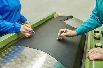 Quality control in production of shoes