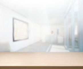 Table Top And Blur Office Background