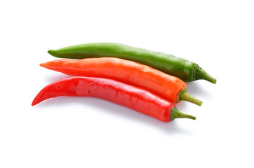 peppers on white background