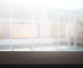 Fototapeta na wymiar Table Top And Blur Office Background