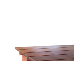 Old wooddesk with white background