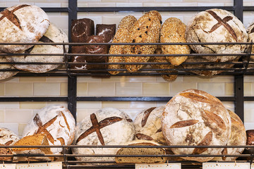 bread on the shelves