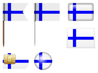 Finland flag set