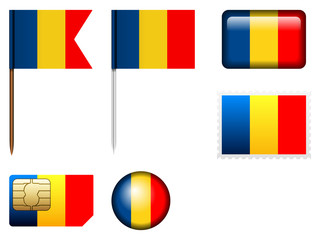 Romania flag set