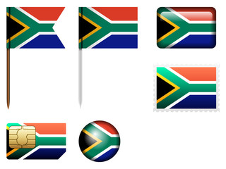 South Africa flag set