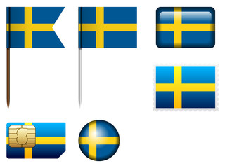 Sweden flag set