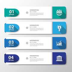 Design flat shadow step number banners /graphic or website.vecto