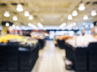 Supermarket Interior Blurred Background
