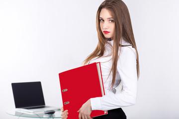 business woman smiling