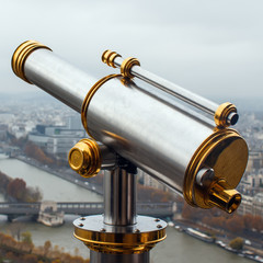 Obraz na płótnie Canvas Coin operated telescope