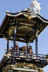 Fototapeta premium 山車のからくり人形、唐子遊び