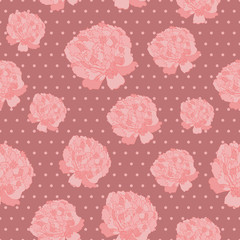 vintage peonies pattern