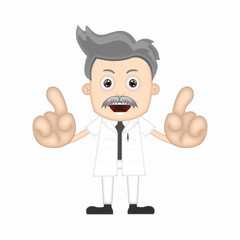 Ben Boy Funny happy scientist cartoon character comic expression