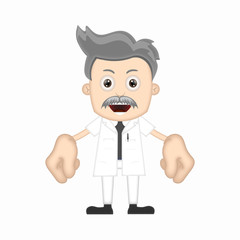 Ben Boy Funny happy scientist cartoon character comic expression