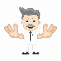 Ben Boy Funny happy scientist cartoon character comic expression