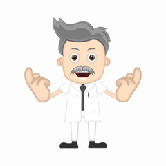 Ben Boy Funny happy scientist cartoon character comic expression