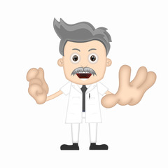 Ben Boy Funny happy scientist cartoon character comic expression